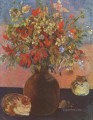 Naturaleza muerta con gatos Paul Gauguin flores